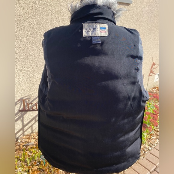 EUC Stormy Kromer The Highland Vest waxed cotton-black/gray snaps/pockets - Picture 9 of 10